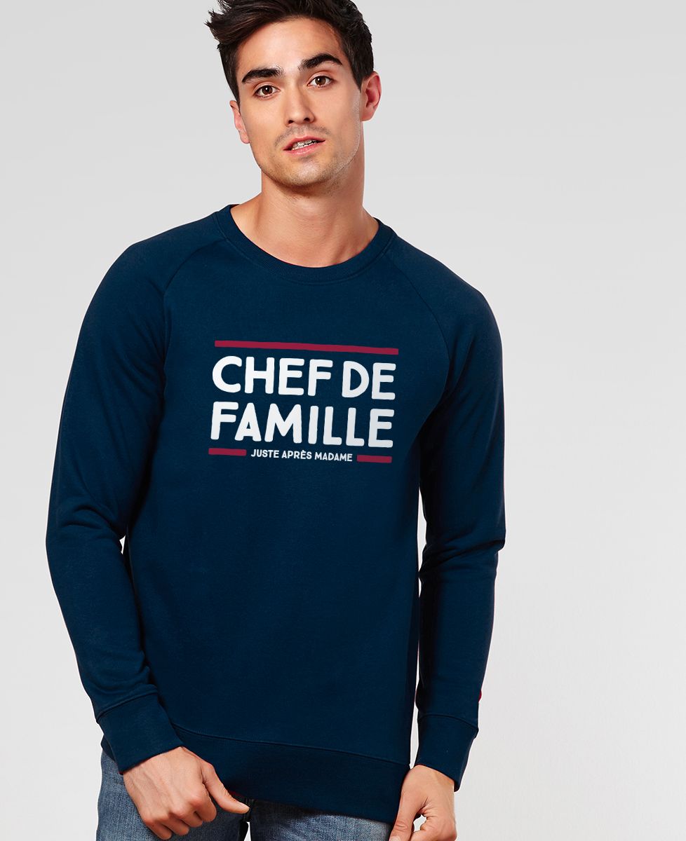 Sweatshirt homme Chef de famille - Cadeaux Papa