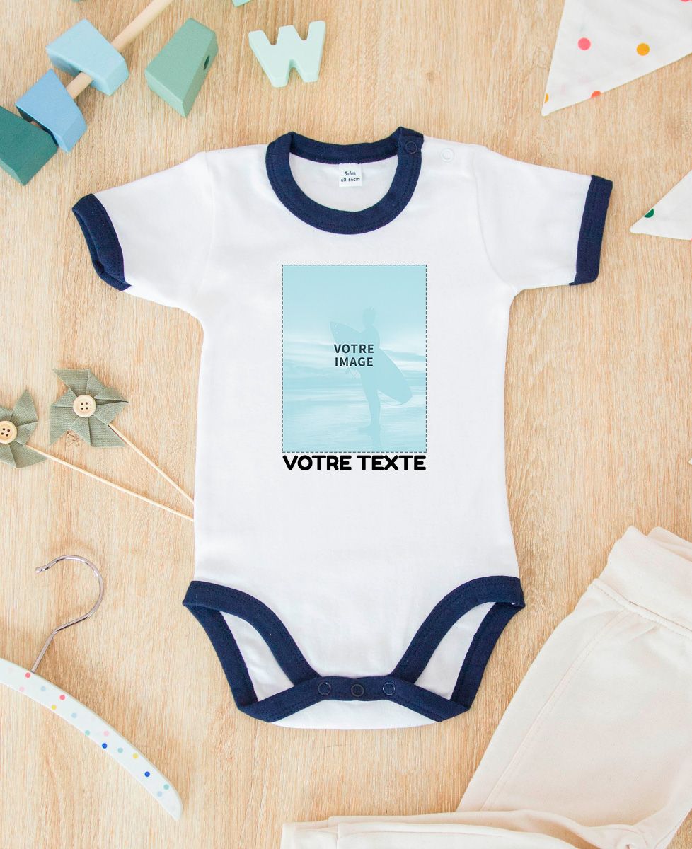 Body Bébé Personnalisable Avec échographie - Taille 3-6 Mois à 2-4 Ans - Cadeau De Naissance - Neuf Avec étiquettes