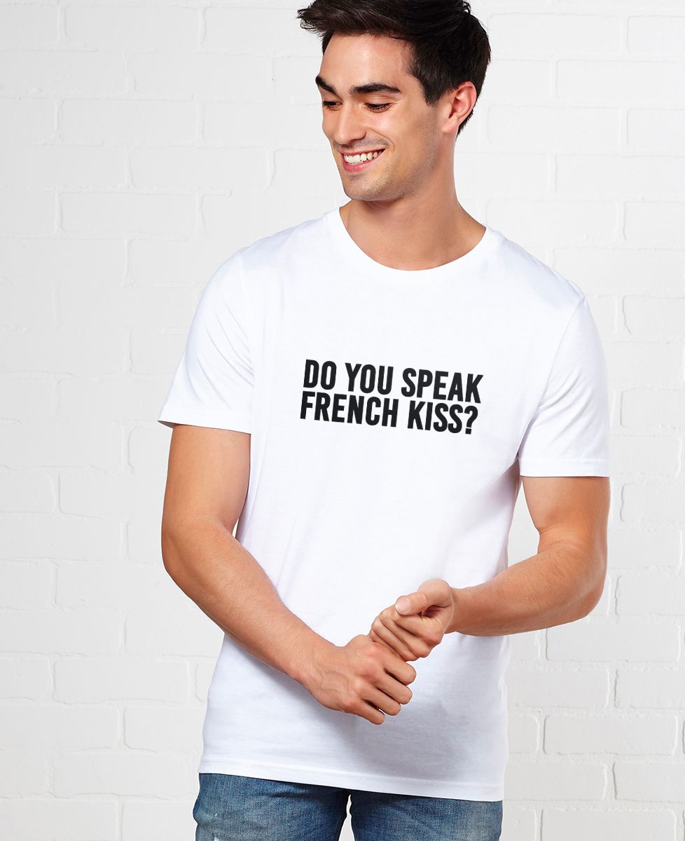 T-Shirt homme Do you speak French Kiss ?