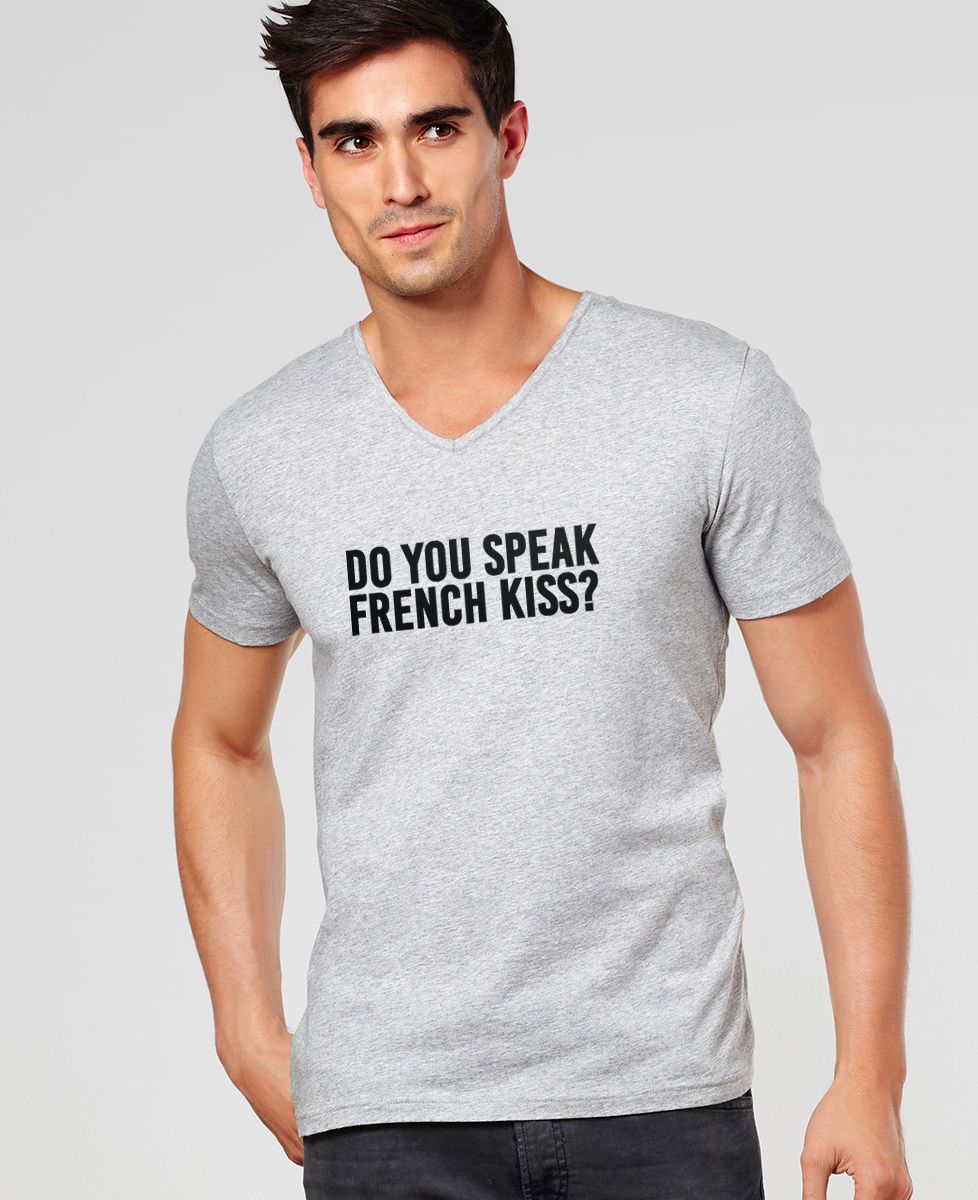 T-Shirt homme Do you speak French Kiss ?