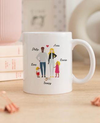 Tasse individualisierte Familie - Papa-Geschenke, Geschenke Mama, Werdende Mutter/Vater