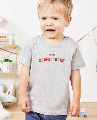 T-Shirt Enfant Unisexe Future Grande Frère - Bleu Marine, 100% Coton, Taille 3-4 Ans