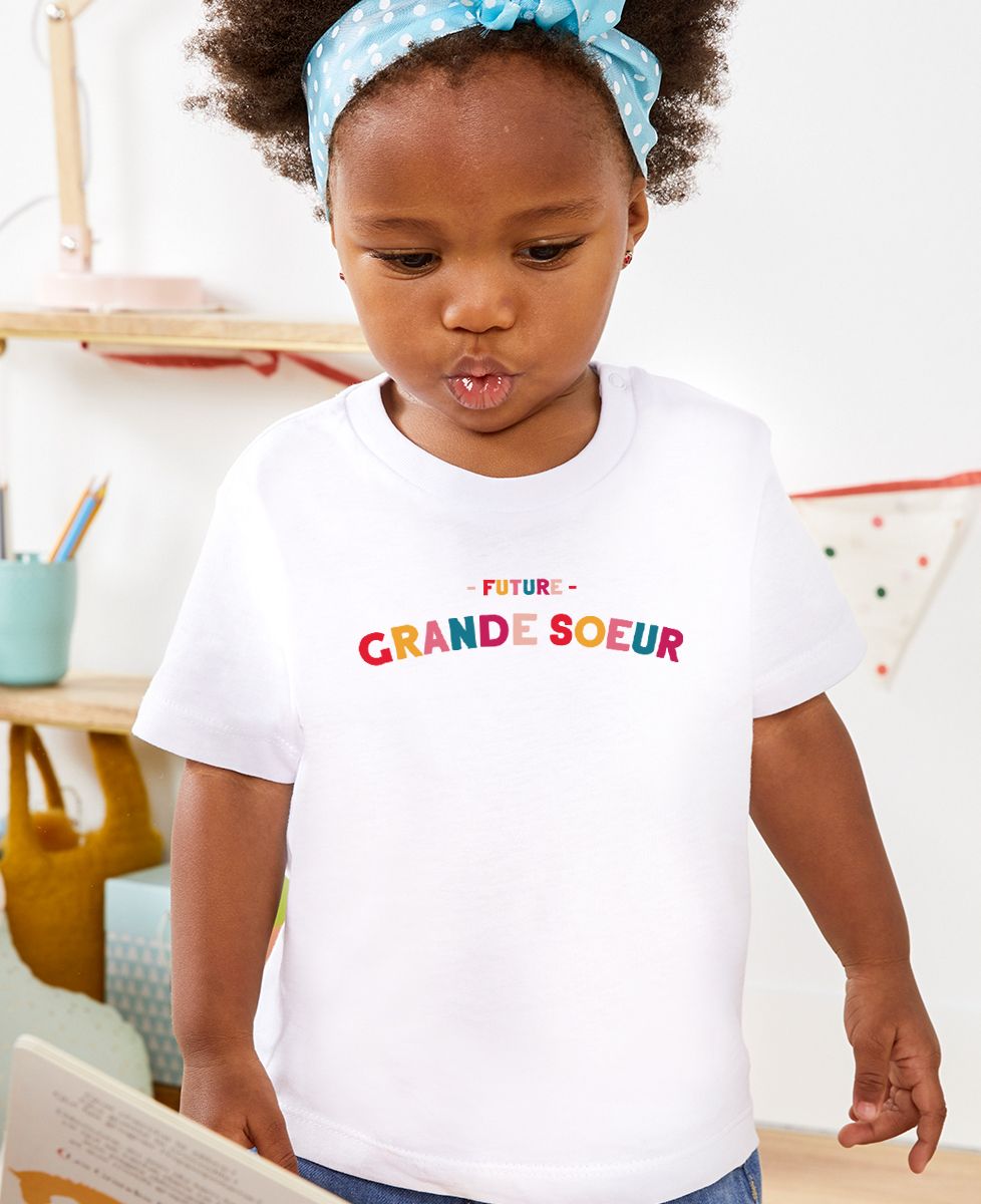T-shirt bébé Future grande soeur - Cadeau Soeur