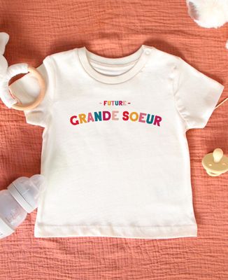 T-shirt "Future Grande Sœur 2025" - Annonce Naissance - Cadeau Mignon Pour Grande Sœur - 2