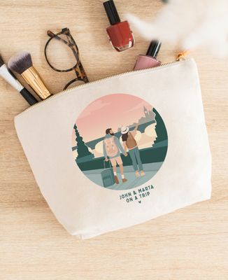 Pouches & makeup bags Customized couple sightseeing - Couple gifts