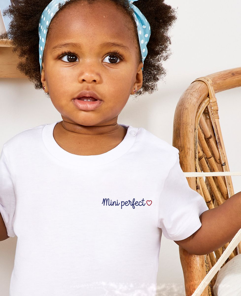 T-shirt bébé Mini Perfect (brodé) - Cadeaux Papa