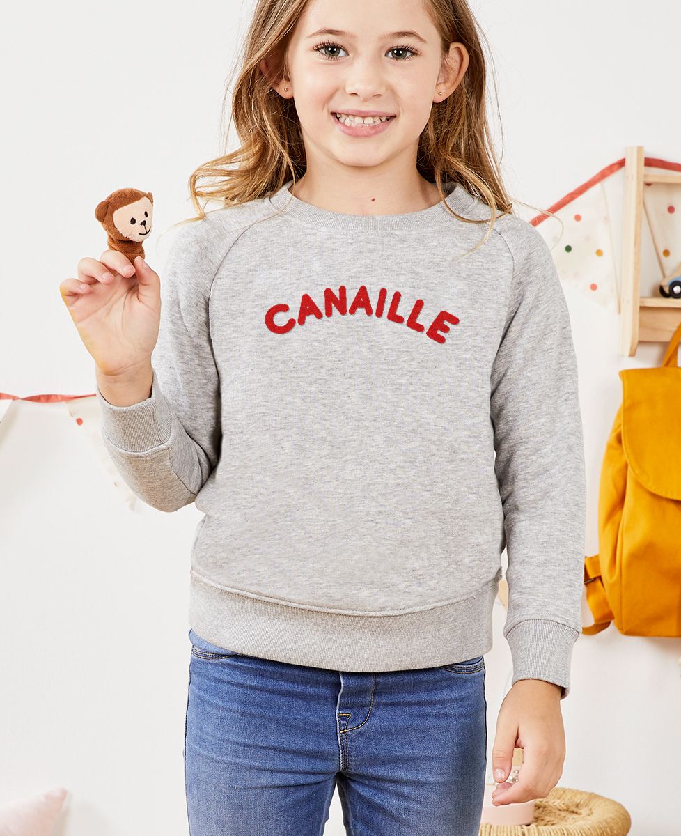 Sweatshirt enfant Canaille (effet velours)
