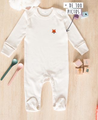 Pyjama bébé Picto brodé personnalisé - Sport, Cadeaux Papa, Cadeaux Maman, Football, EVG, Cadeaux Couple, EVJF