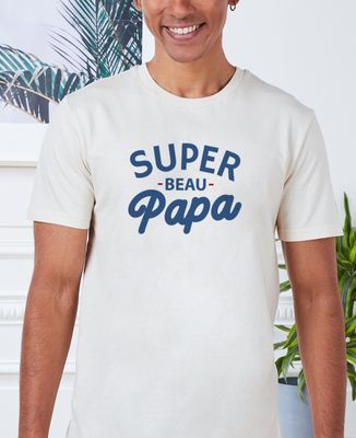 T-shirt homme Super beau papa - Sport, Cadeaux Papa, Apéro, Football