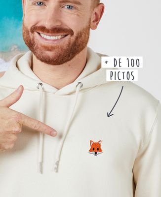 Men's hoodie Custom embroidered avatar - Sport, Gifts for Dad, Mom's gifts, Soccer, Bachelor/Bachelorette party & Wedding, Couple gifts, EVJF