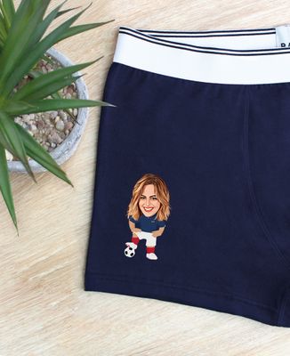 Boxershorts Fußballspieler mit individuellem Gesicht - Sport, Fußball, Meine Fotos hinzufügen