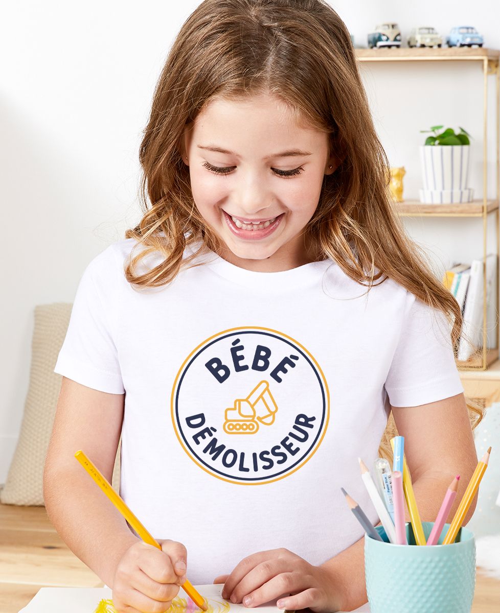 T-shirt enfant Bébé démolisseur - Duo assortis