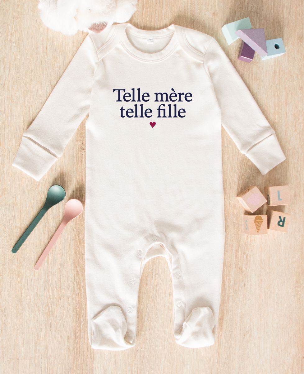 Pyjama bébé Telle mère telle fille - Cadeaux Maman, Cadeaux Mamie, Duo assortis