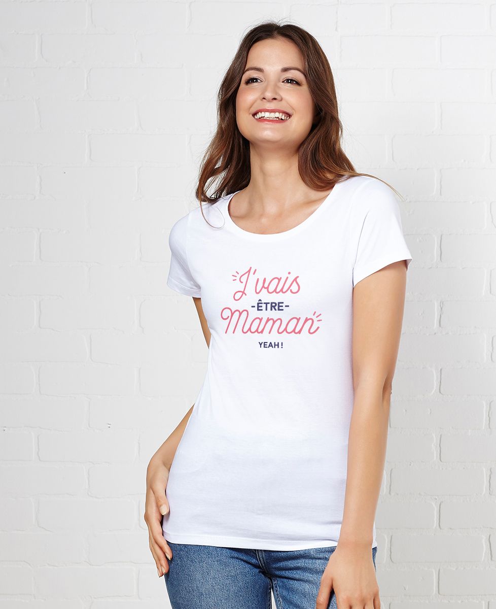 T-shirt femme J'vais être Maman - Cadeaux Maman, Future Maman