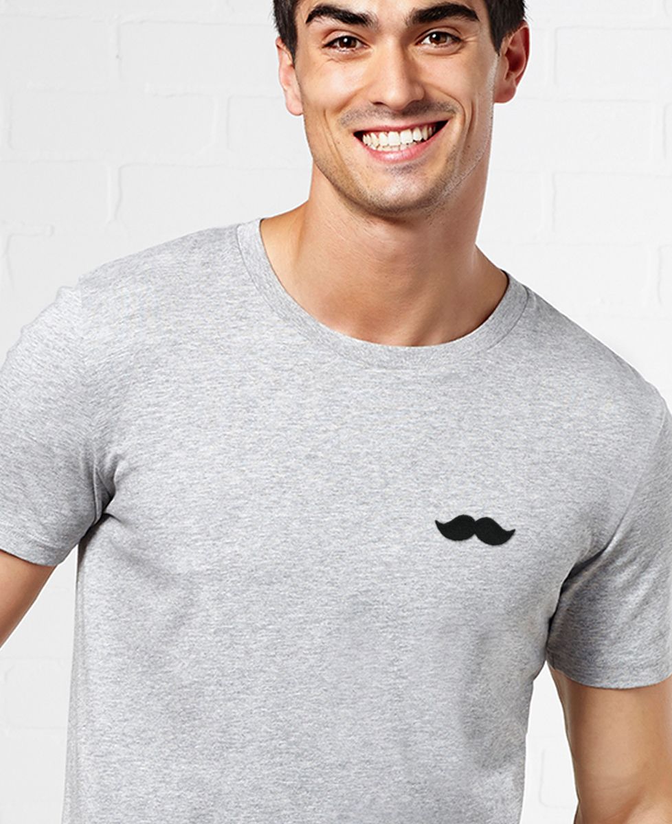 T-Shirt homme Moustache (broderie)