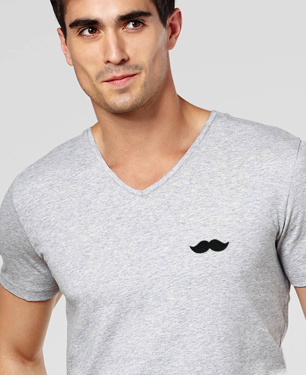 T-Shirt homme Moustache (broderie)