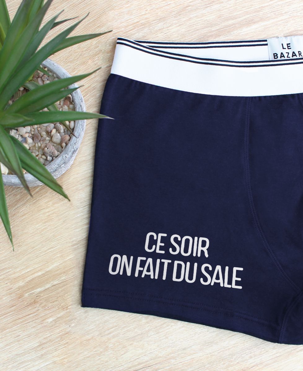 Boxer Ce soir on fait du sale - Apéro, Cadeaux Couple