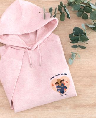 Hoodie femme La meilleure maman personnalisé - Cadeaux Papa, Cadeaux Maman, Future Maman