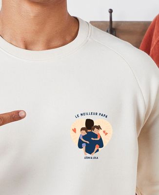 Sweatshirt homme Le meilleur Papa personnalisé - Cadeaux Papa, Cadeaux Maman, Future Maman