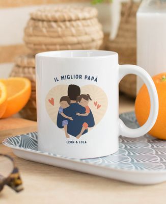 Tazza Il miglior papà personalizzato - Regali per papà, Regali per la mamma, Mamma/Papà futuro