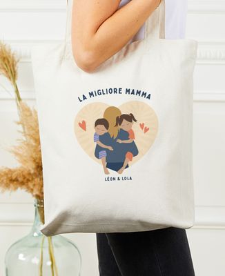 Tote Bag La migliore mamma personalizzata - Regali per papà, Regali per la mamma, Mamma/Papà futuro