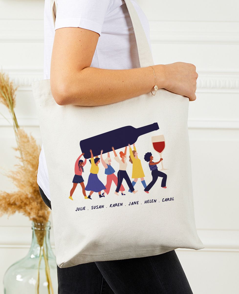 Tote Bag Apéro Groovy Crea - 'Saine De Corps Et Des Spritz' - Coton, Made In France - Cadeau Humour Copine