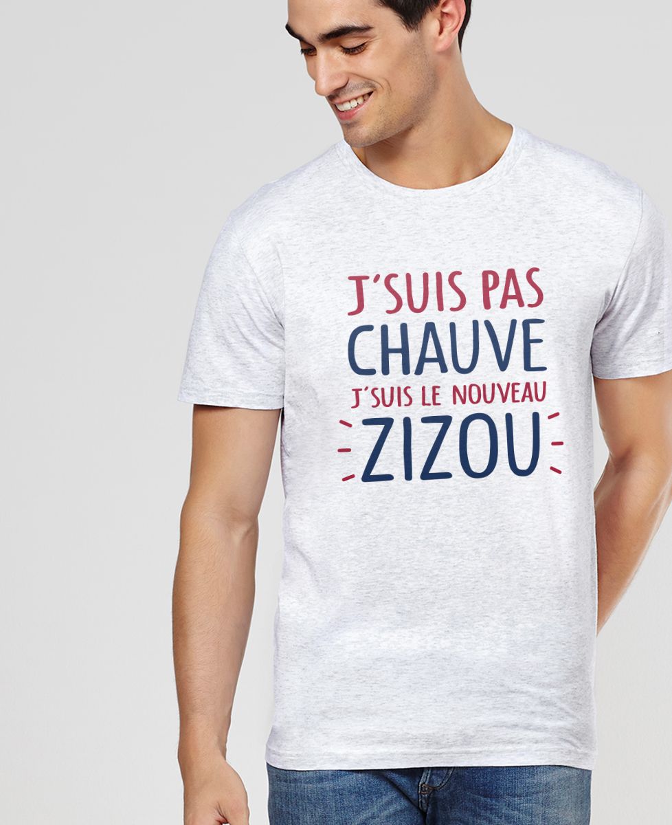 T-Shirt homme J'suis pas chauve j'suis le nouveau Zizou