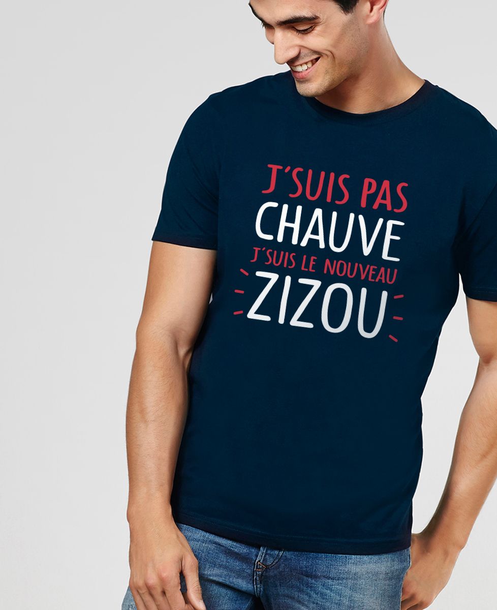 T-Shirt homme J'suis pas chauve j'suis le nouveau Zizou
