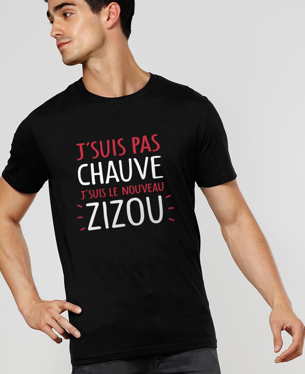 T-Shirt homme J'suis pas chauve j'suis le nouveau Zizou