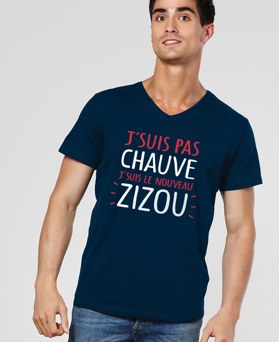 T-Shirt homme J'suis pas chauve j'suis le nouveau Zizou