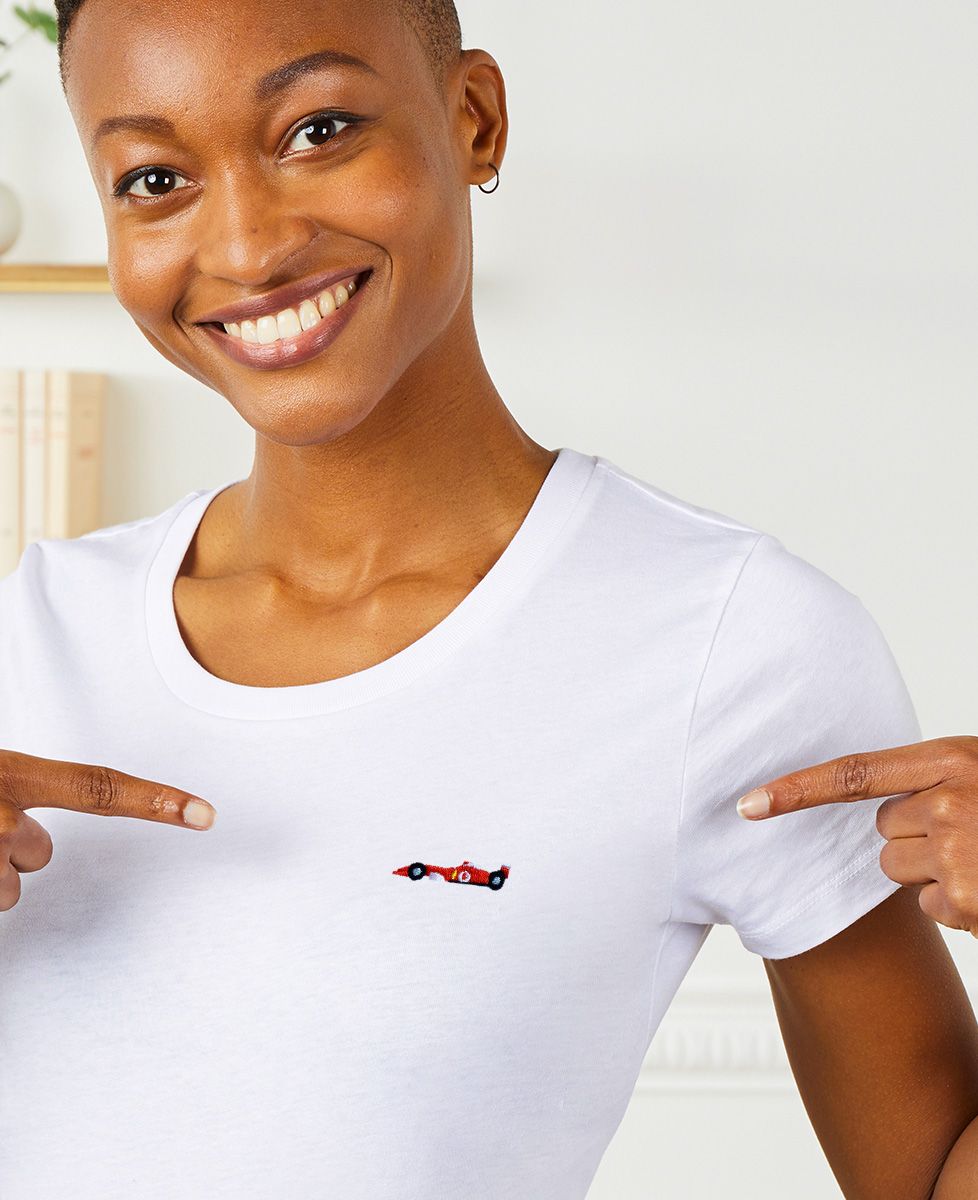 T-shirt femme Formule 1 rouge (brodé)
