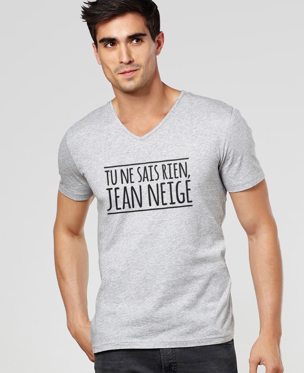 T-Shirt homme Tu ne sais rien Jean Neige