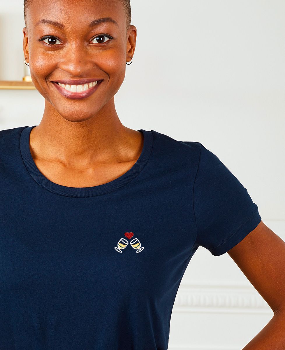 T-shirt femme Amour anisé (brodé)