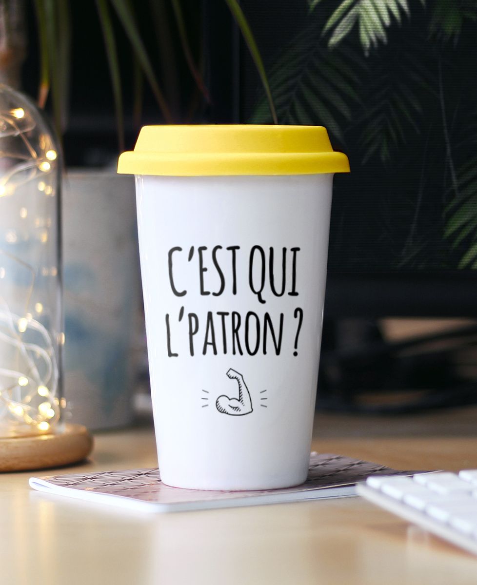 Mug take away C'est qui l'patron ?