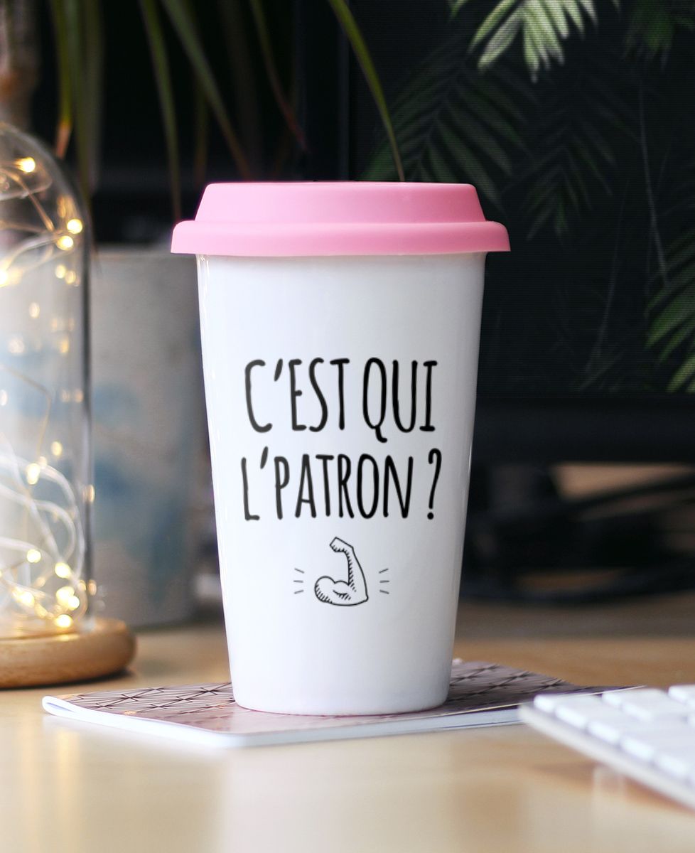 Mug take away C'est qui l'patron ?