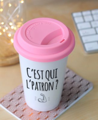 Mug take away C'est qui l'patron ?