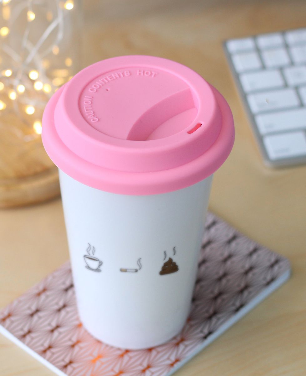 Mug take away Café clope caca