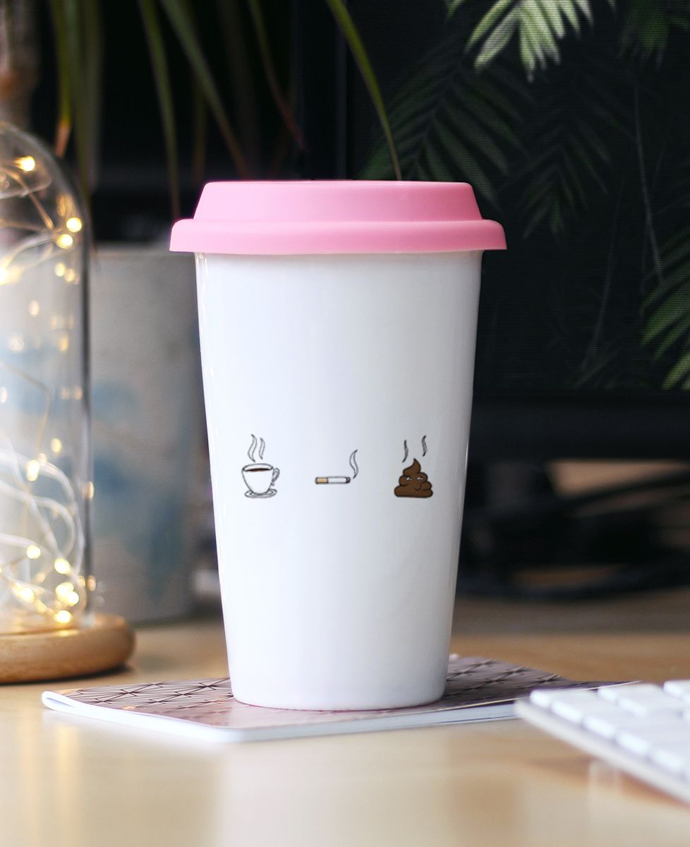 Mug take away Café clope caca