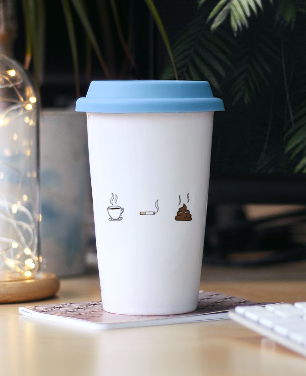 Mug take away Café clope caca