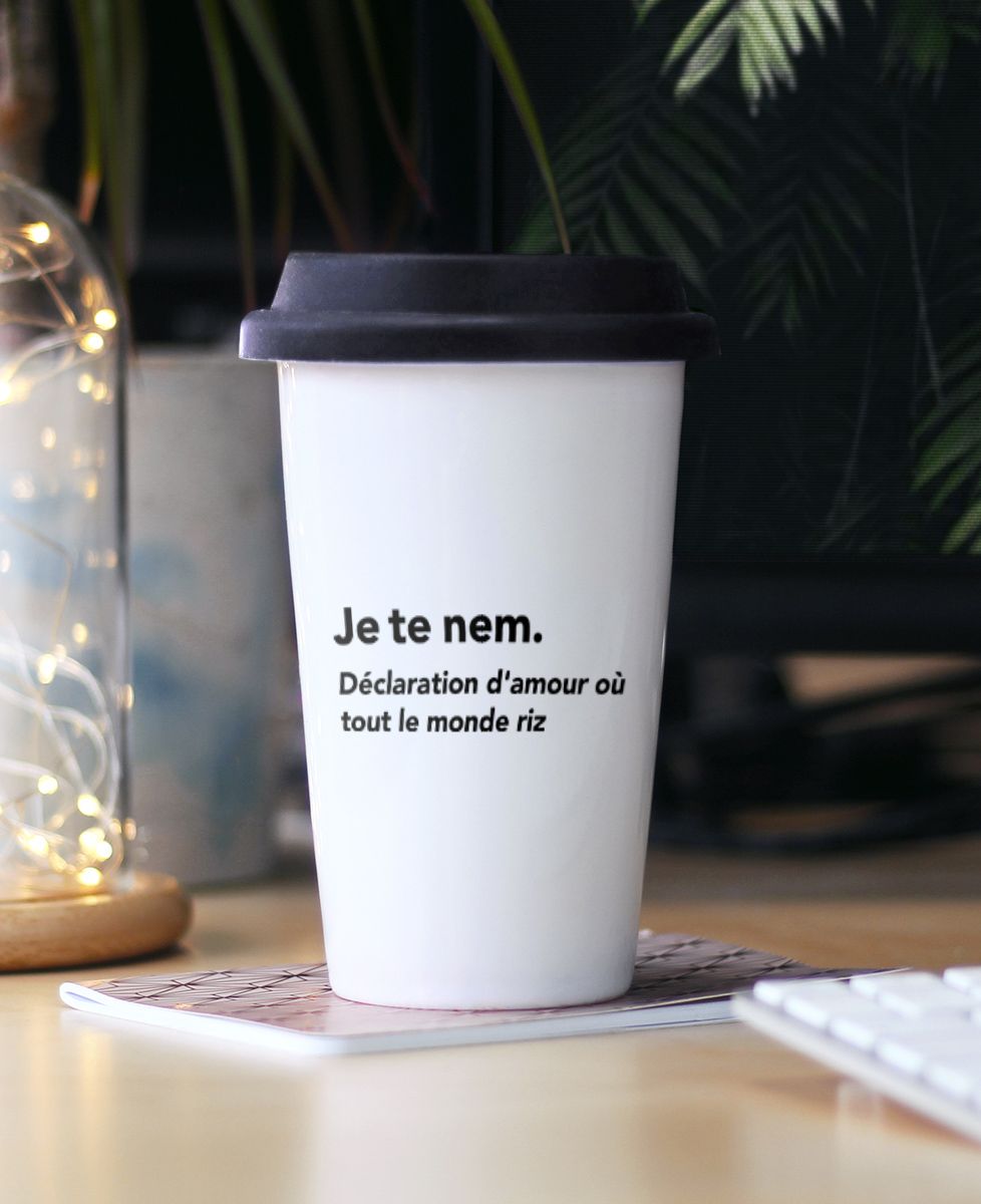 Mug take away Je te nem