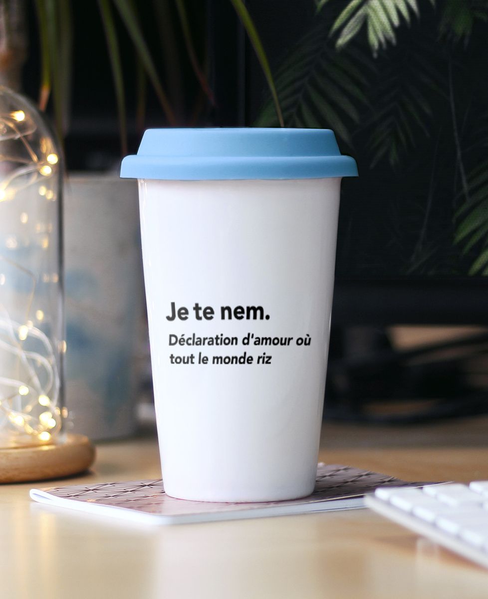 Mug take away Je te nem