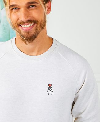 Sweatshirt homme Coeur coréen (brodé)