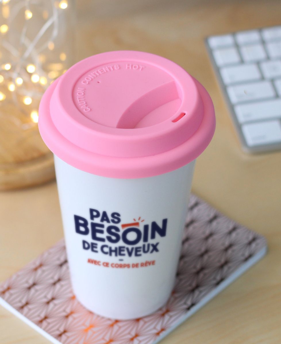 Mug take away Pas besoin de cheveux