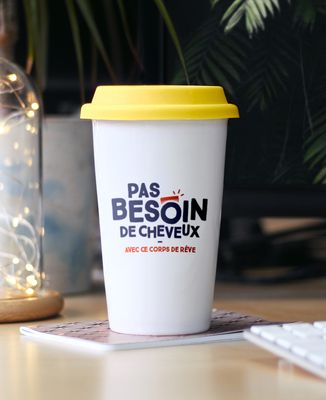 Mug take away Pas besoin de cheveux