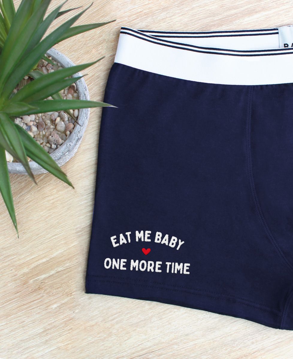 Boxershorts Eat me baby one more time (gestickt)