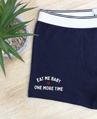 Boxers Eat me baby one more time (embroidered)
