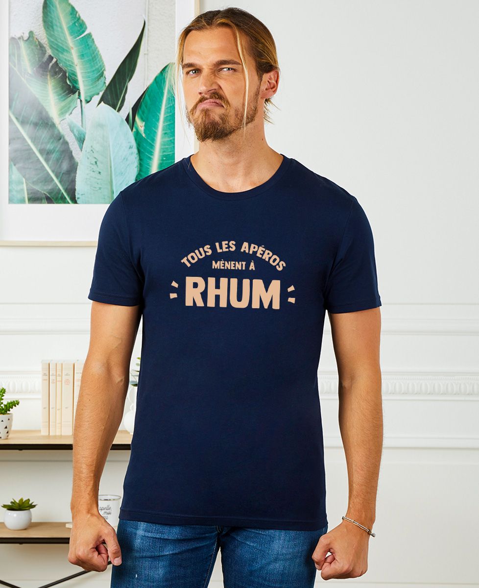 T-shirt homme Tous les apéros mènent à rhum