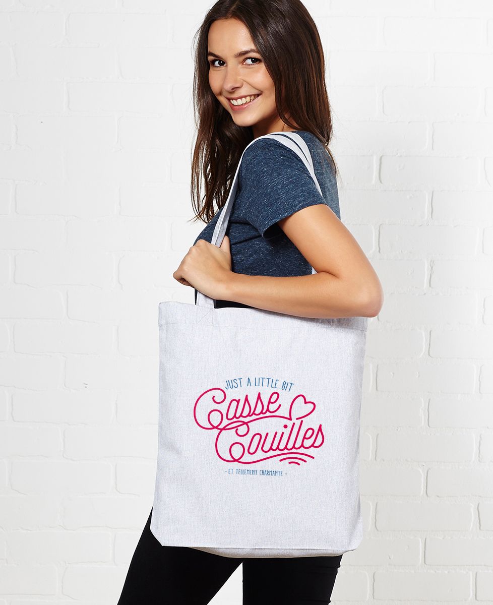 Tote bag Little bit casse couilles