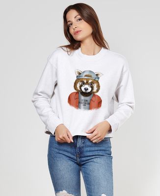 Sweatshirt femme Cool panda roux