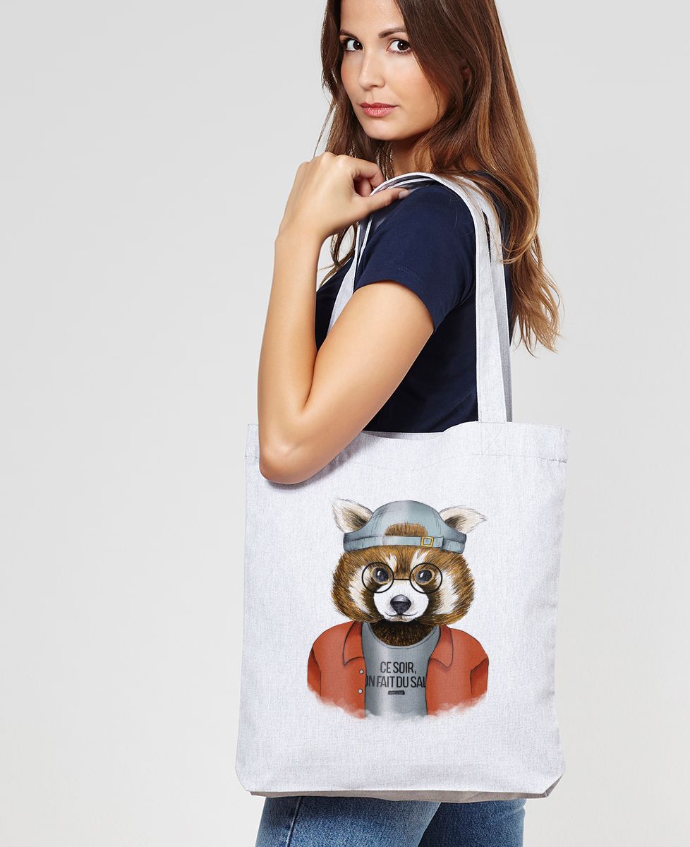 Tote bag Cool panda roux